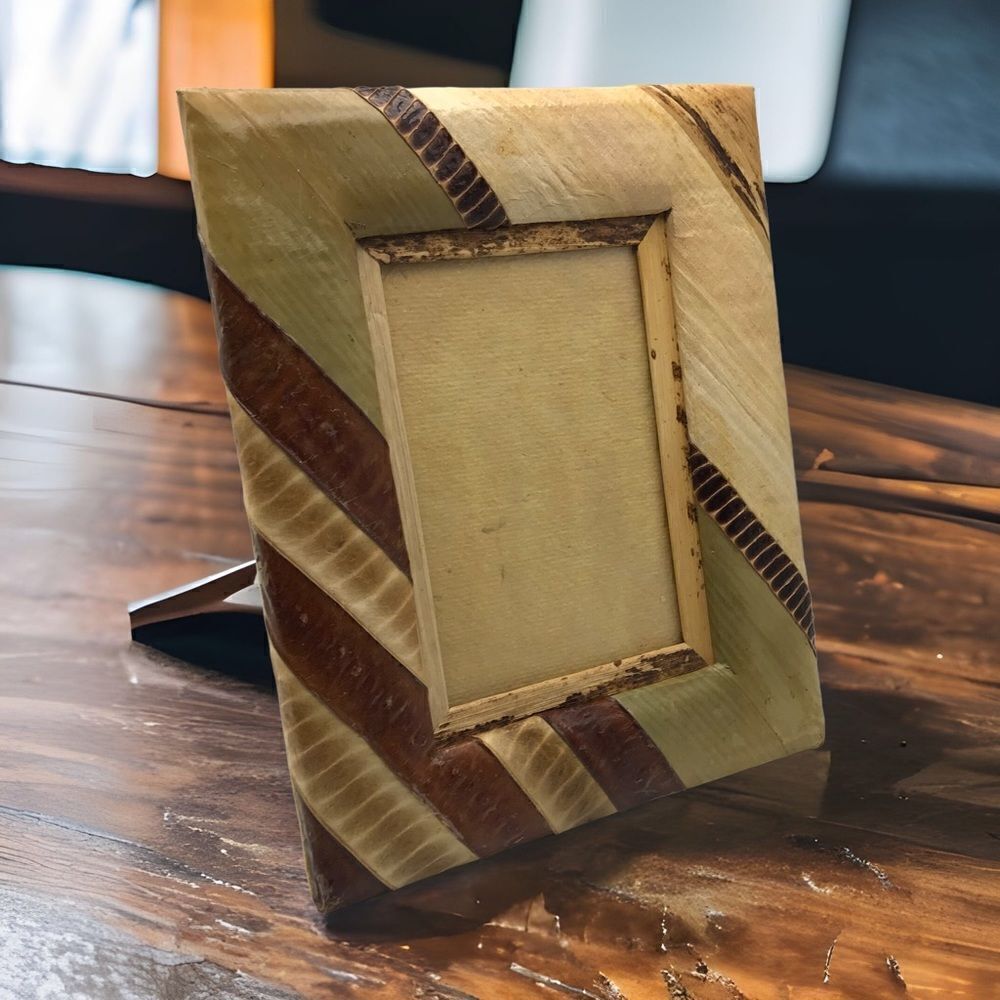 Leaf Leather Plant Based Materials Faux Vegan Alternative Rectangular Frame